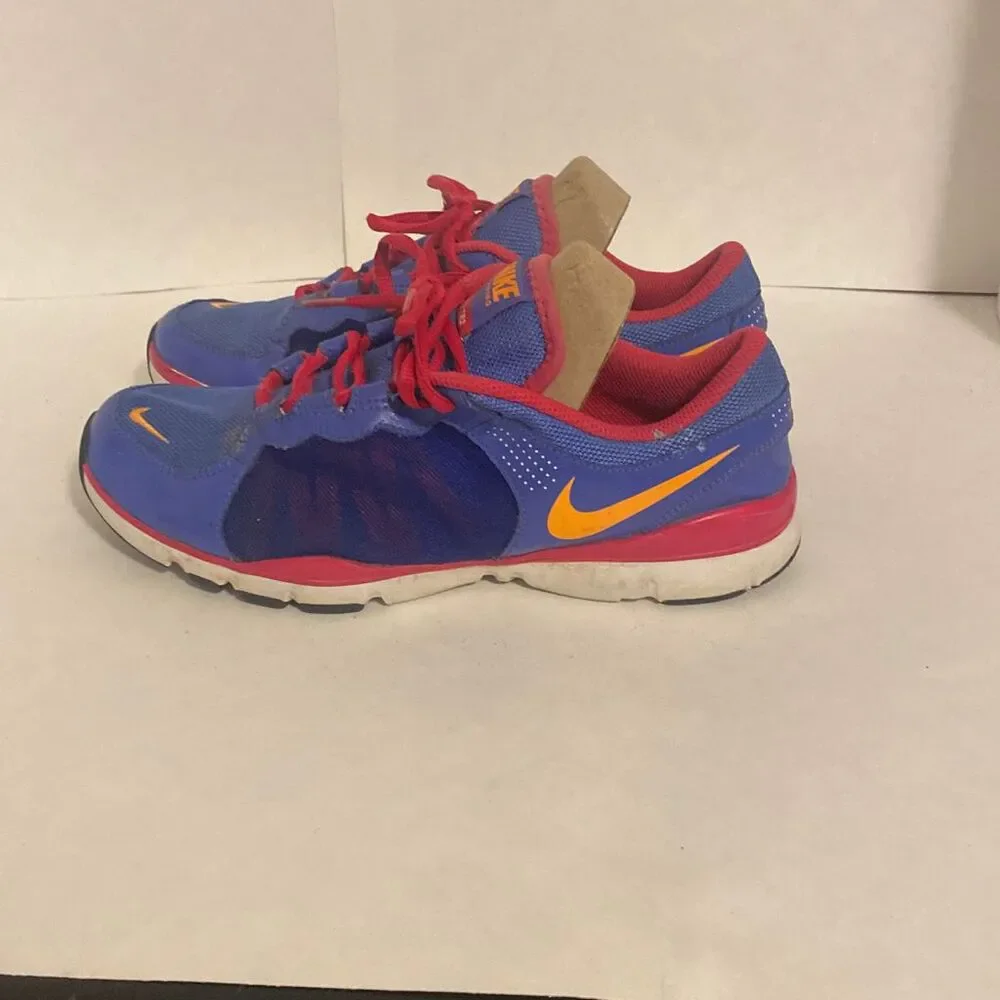 Nike Flex TR2 Training Shoes Womens Sz 8.5 Blue Pink Running Sneakers 511332-586